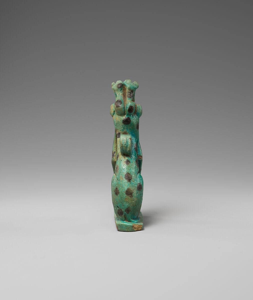 Figurine of a cat with kittens, Faience