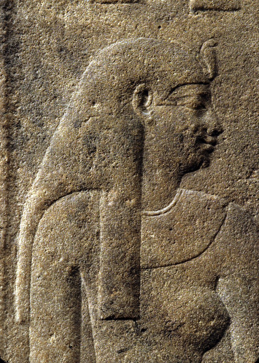 Ball-Playing Ceremony: the king before a goddess, possibly Hathor, Quartzite