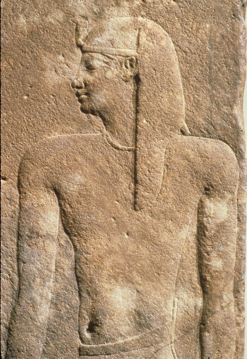 Ball-Playing Ceremony: the king before a goddess, possibly Hathor, Quartzite