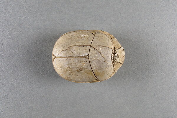 Scarab Inscribed with the Name Psamtik, Steatite, traces of green glaze