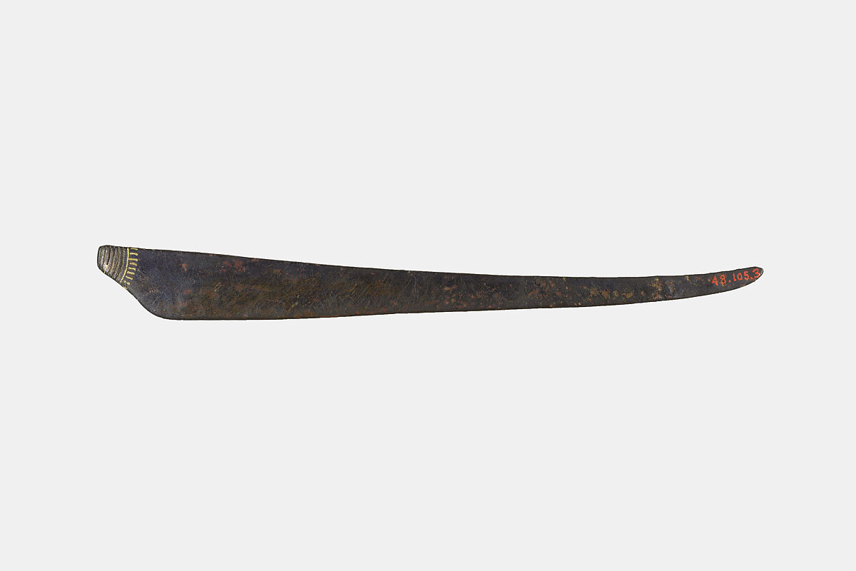 Scribal kniife of the Chief Steward Djehutyhotep, Bronze or copper alloy