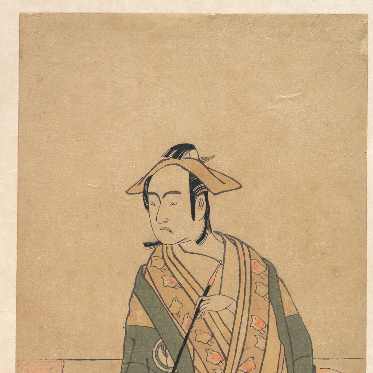 The Third Sawamura Sojūrō in the Role of Soga no Jūrō, Katsukawa Shunshō　勝川春章 (Japanese, 1726–1792), Woodblock print (nishiki-e); ink and color on paper, Japan 
