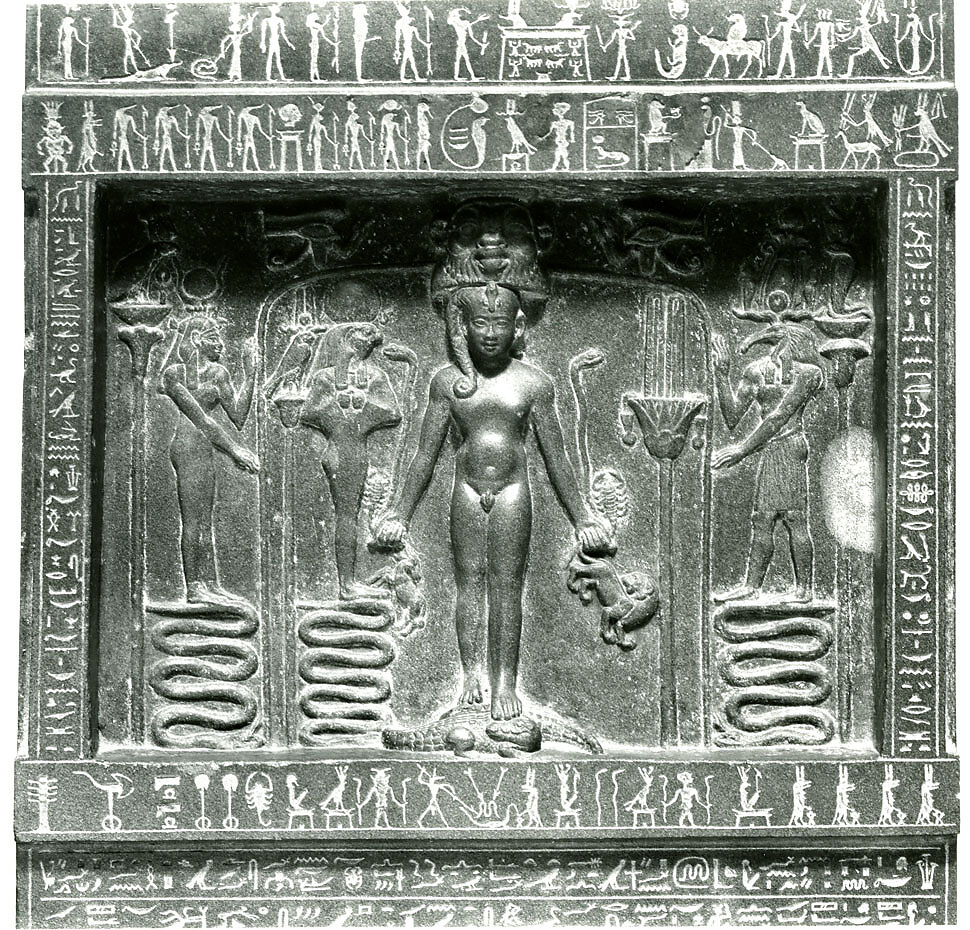 Magical Stela with Horus the Child, Metagraywacke