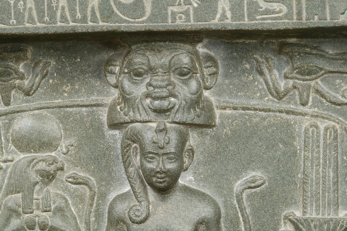 Magical Stela with Horus the Child, Metagraywacke