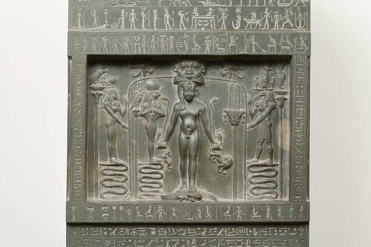 Magical Stela with Horus the Child, Metagraywacke