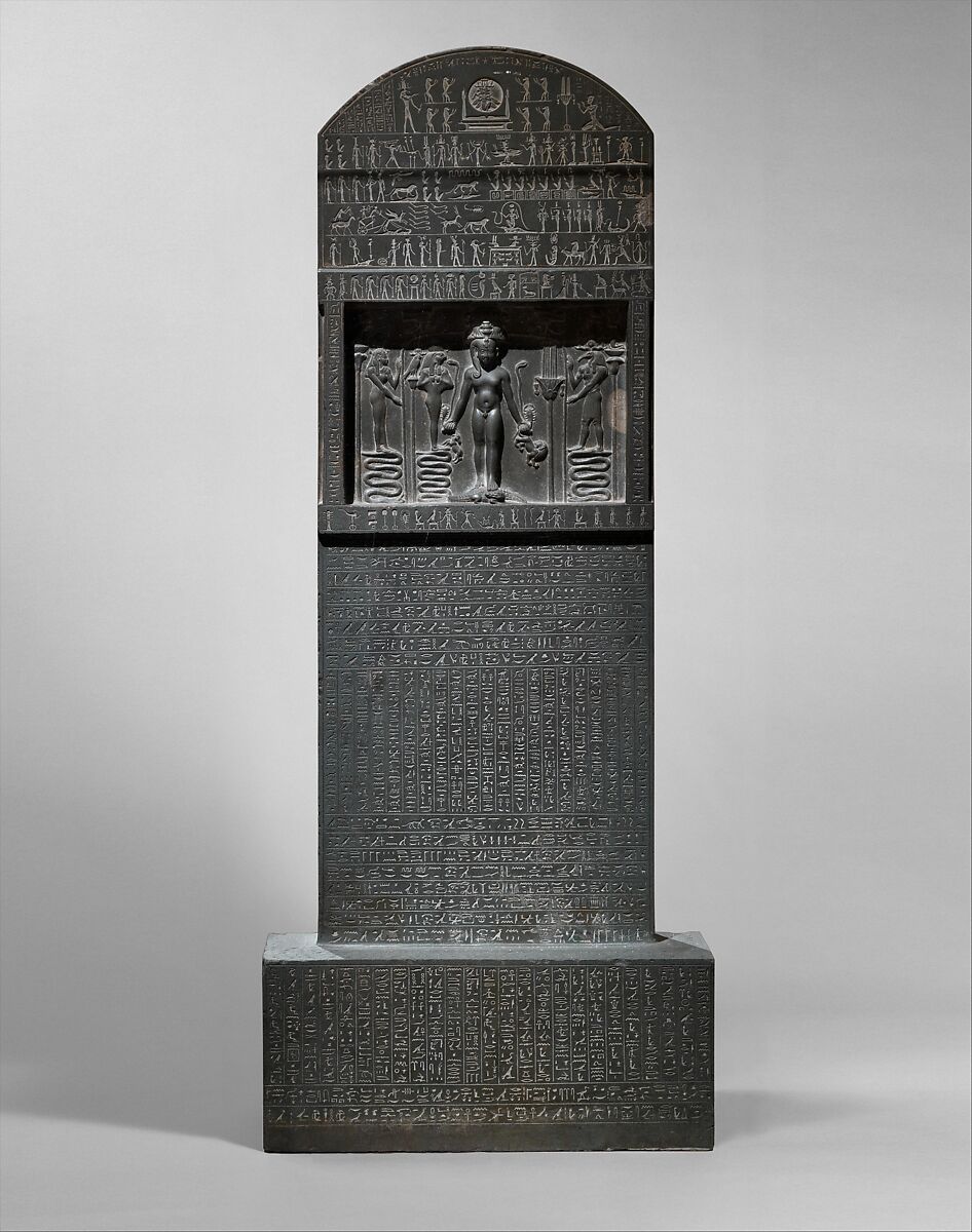 Magical Stela (Cippus of Horus), Meta-Greywacke 