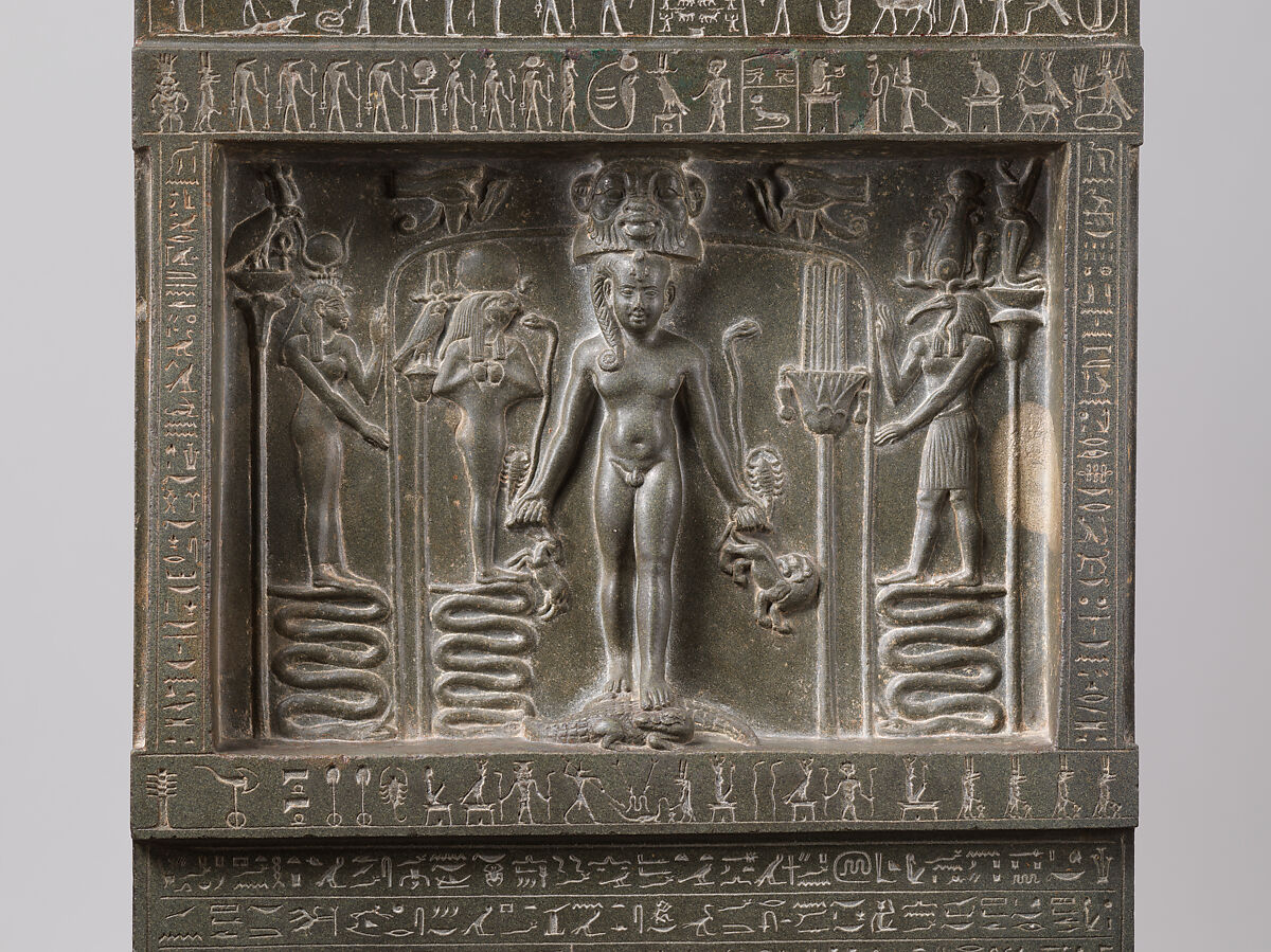 Magical Stela with Horus the Child, Metagraywacke