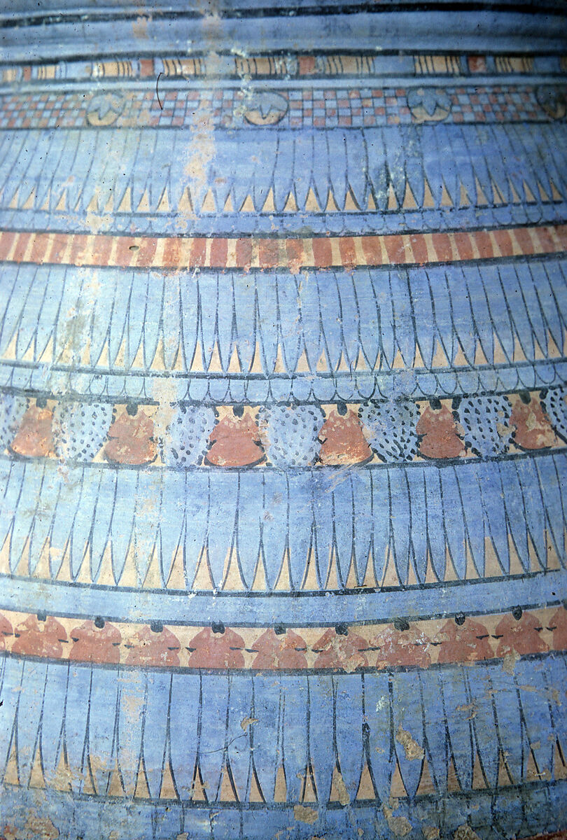 Blue-painted Storage jar, Pottery