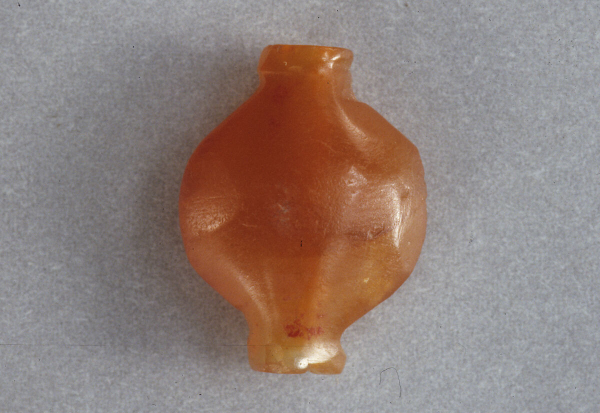 Bead in the Shape of an Acacia Seed, Carnelian 