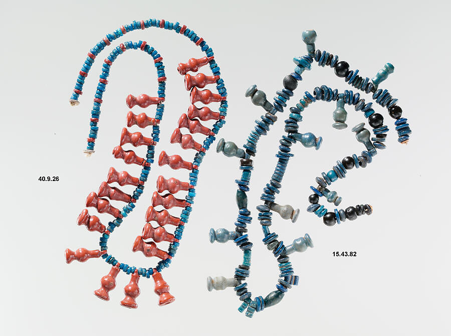 Poppy-Bead Necklace, Faience 