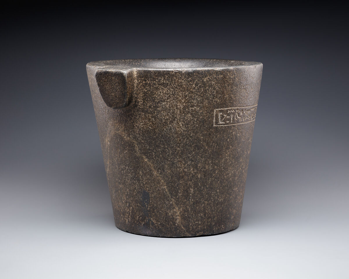 Mortar, Black granite