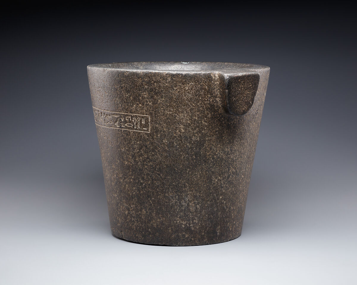 Mortar, Black granite