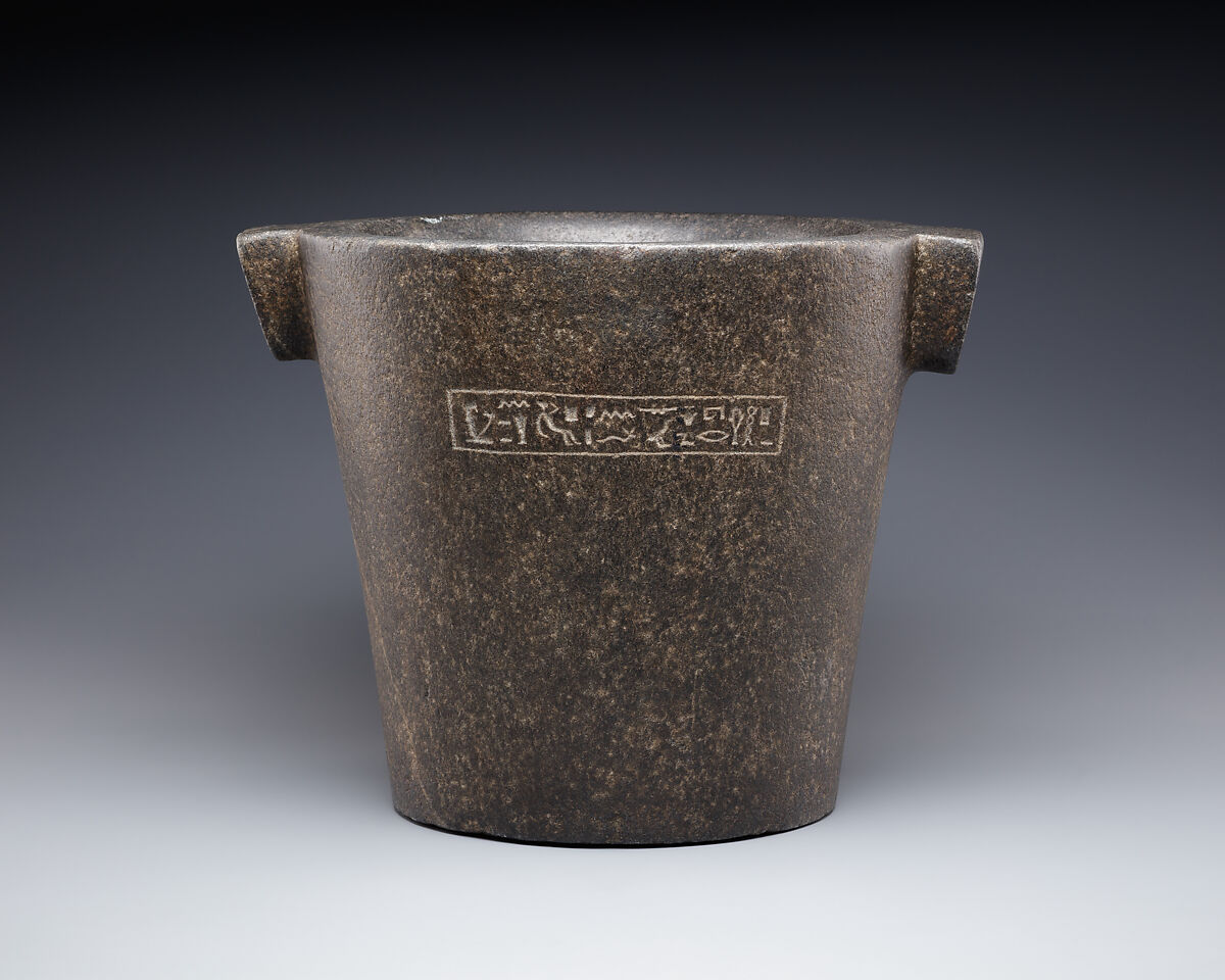 Mortar, Black granite