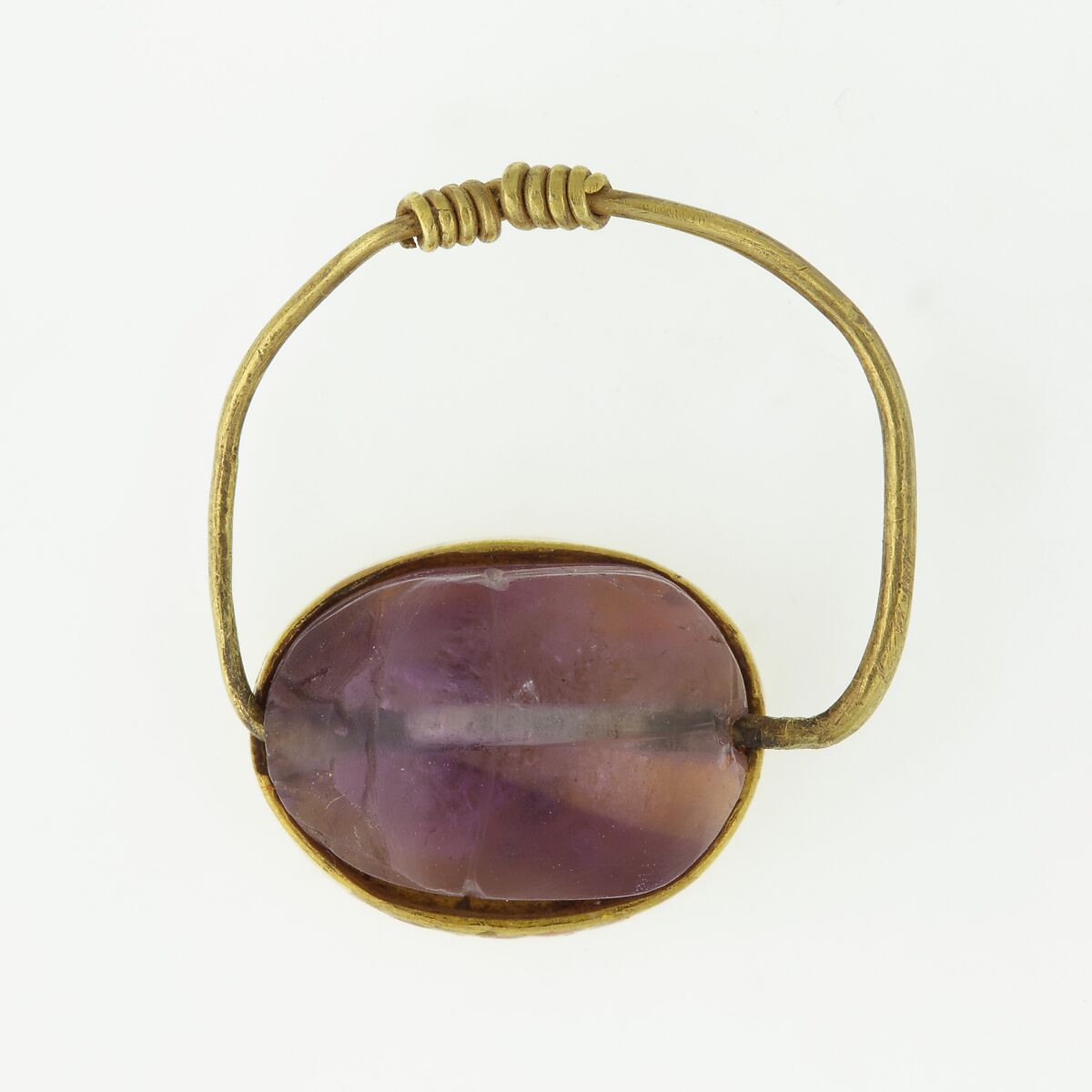 Scarab Finger Ring of Senwosret III, Amethyst, gold