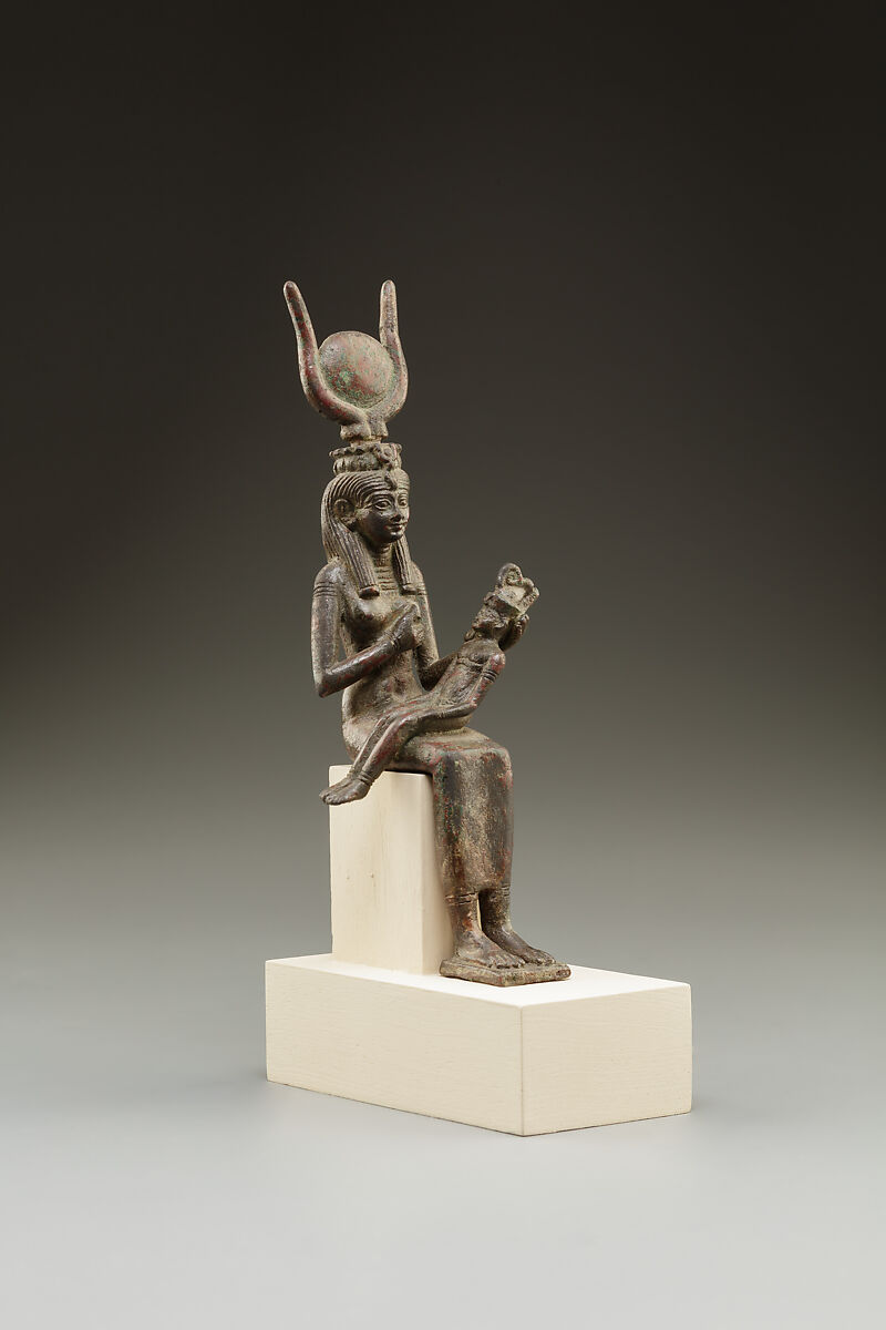 Isis nursing Horus, Bronze or copper alloy