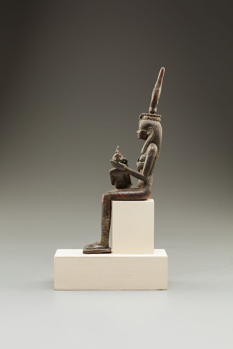 Isis nursing Horus, Bronze or copper alloy
