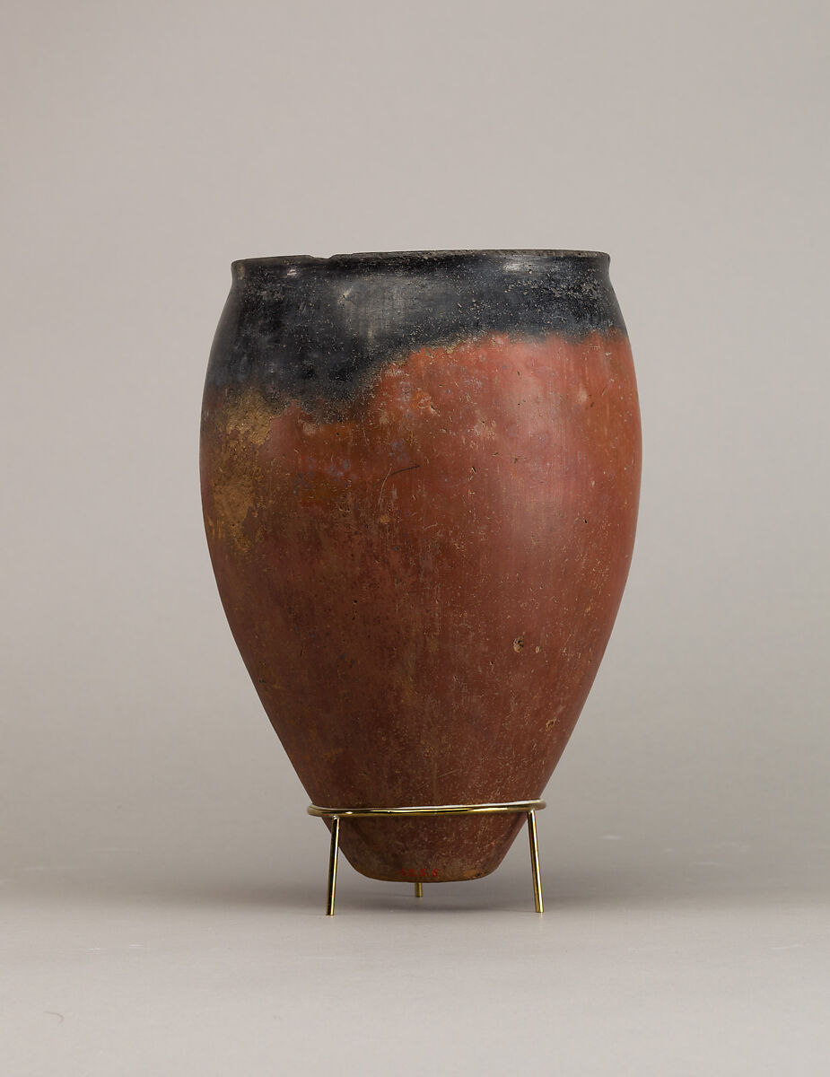 Black-topped red ware jar, Pottery