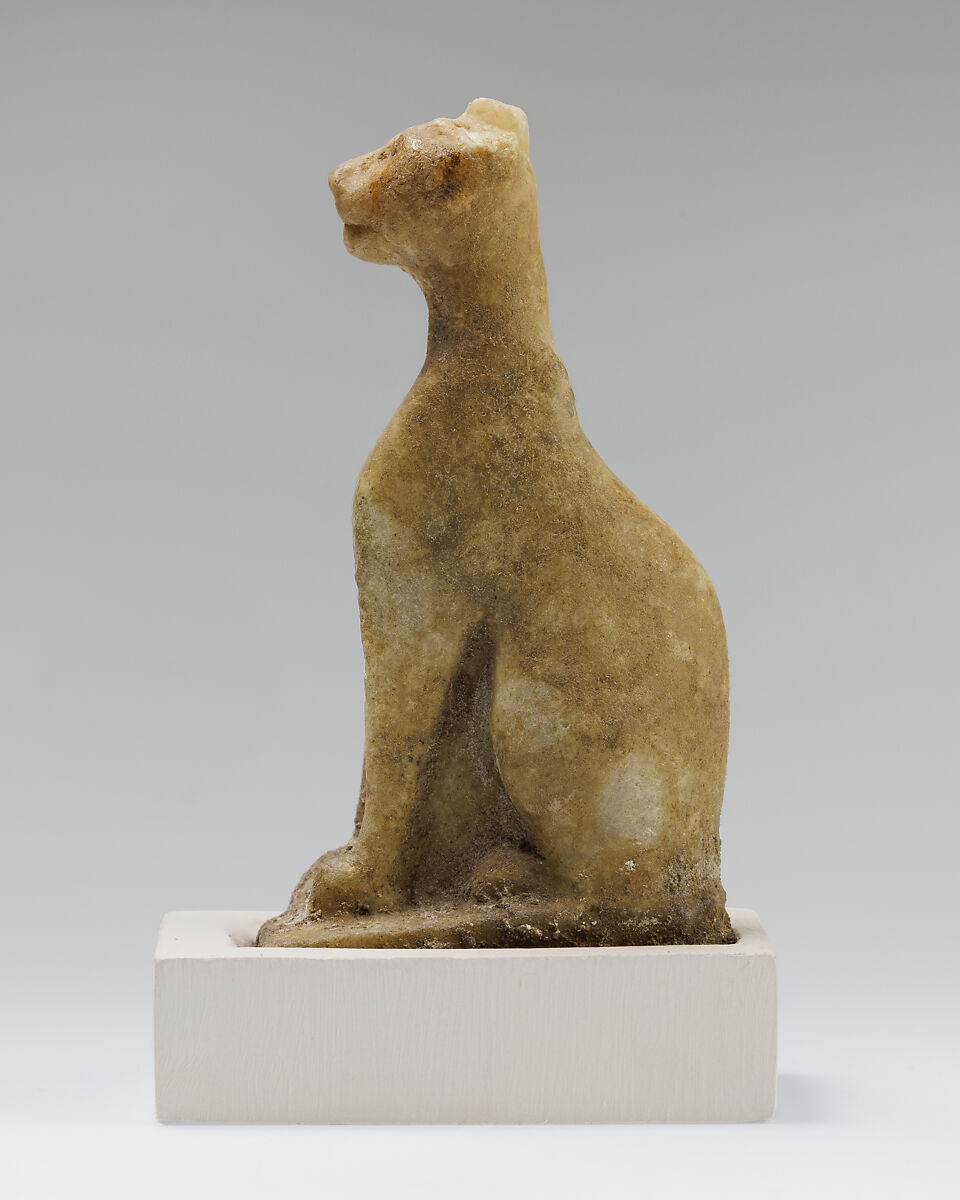 Statuette of cat, Marble
