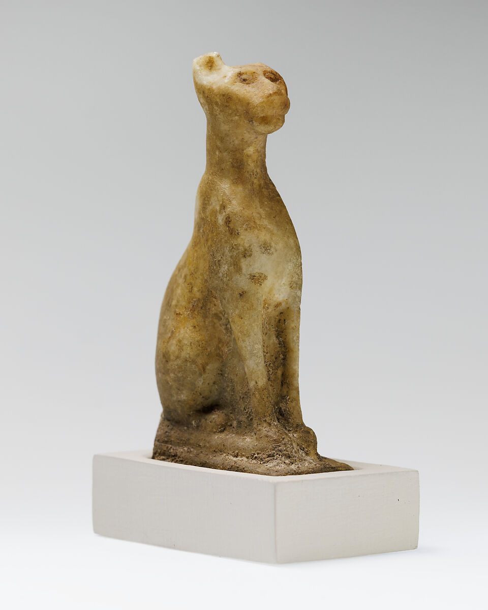 Statuette of cat, Marble