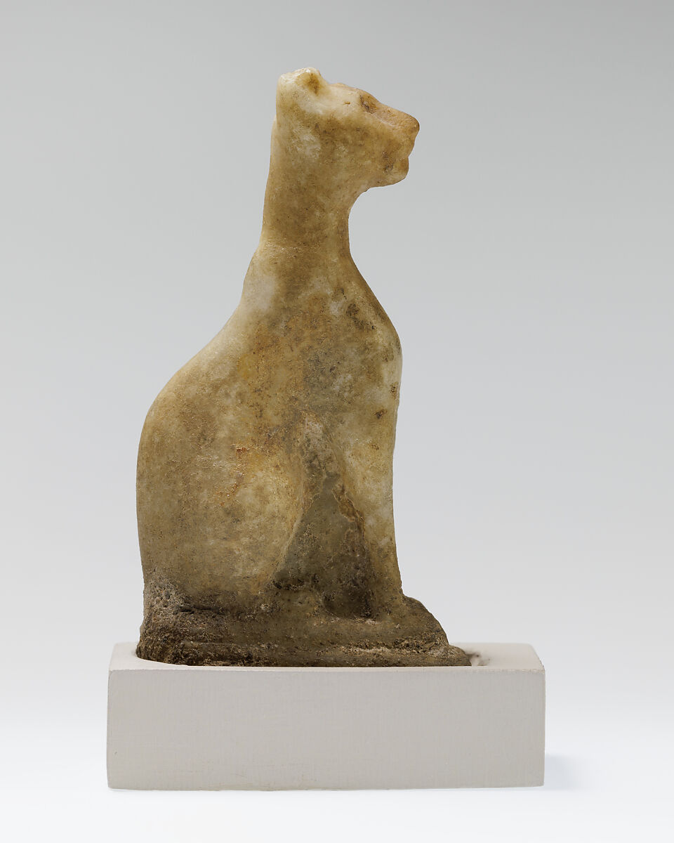 Statuette of cat, Marble