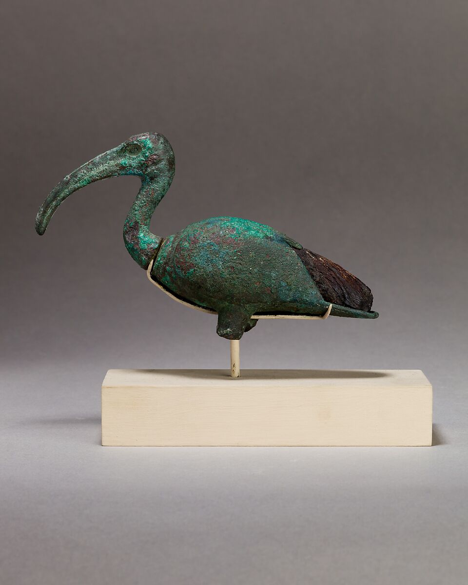 Ibis, Cupreous metal, wood