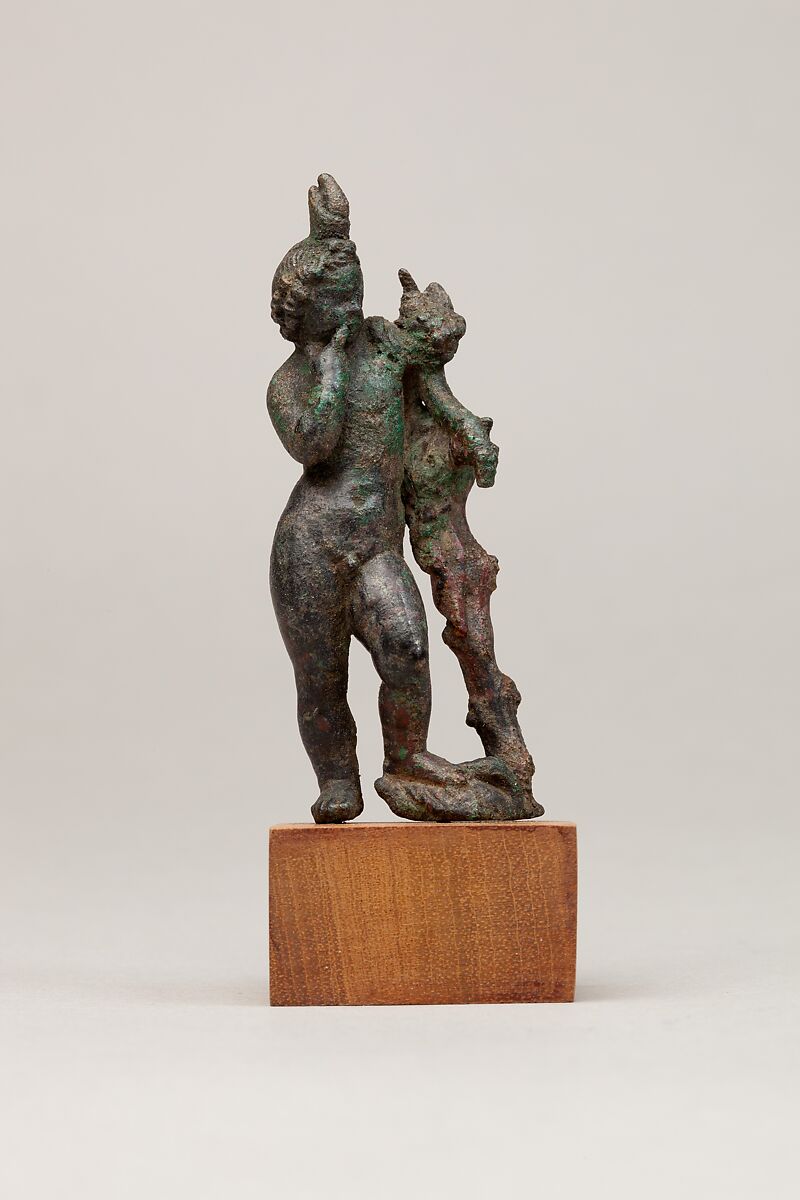 Statuette representing Harpokrates, Copper alloy 