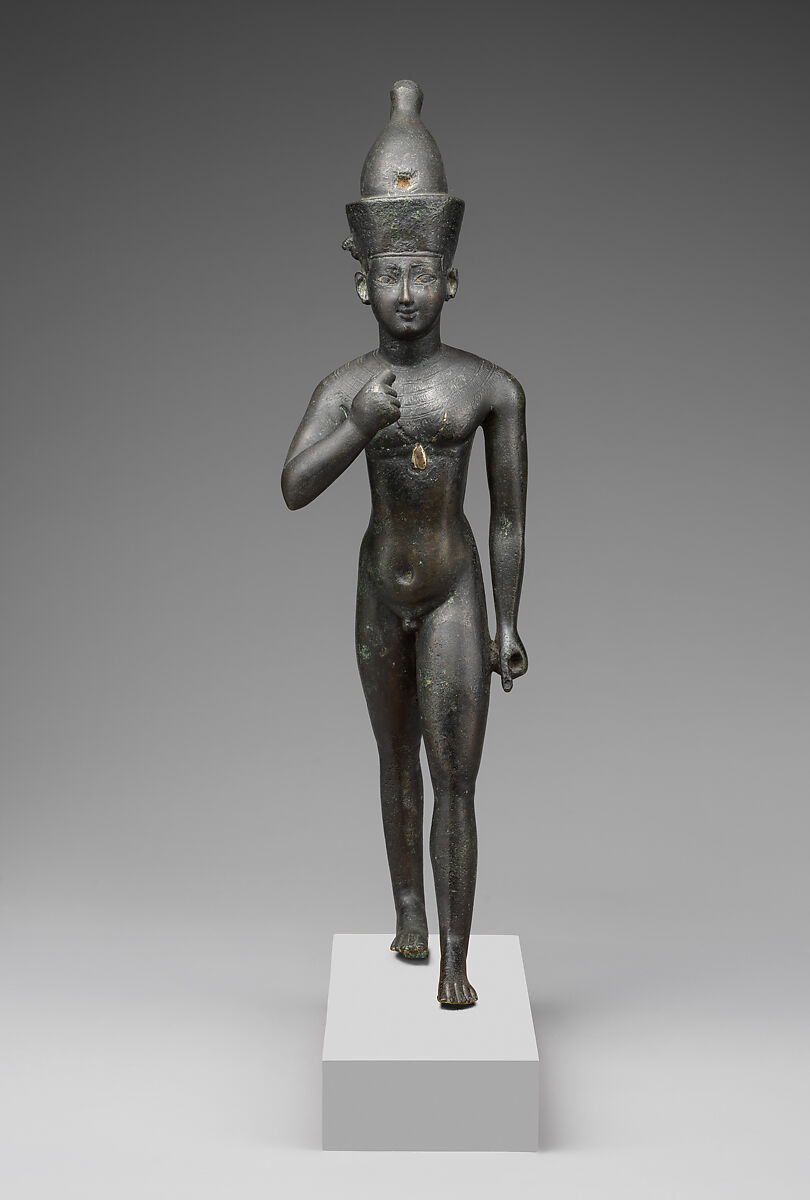 Statuette of Horus the Child, Cupreous metal