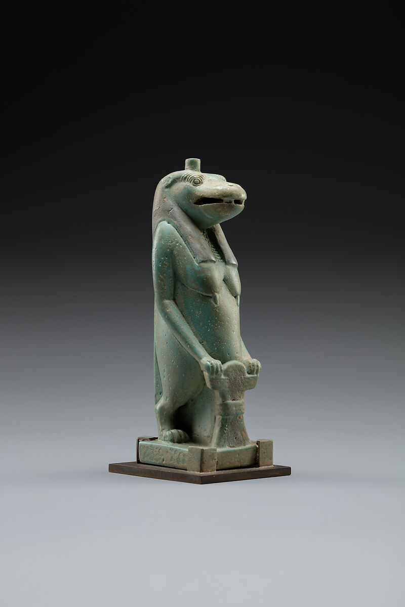 Statuette of Taweret, Faience