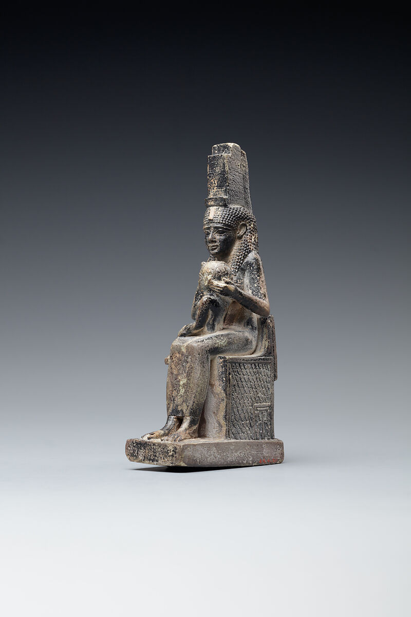 Isis nursing Horus, faience