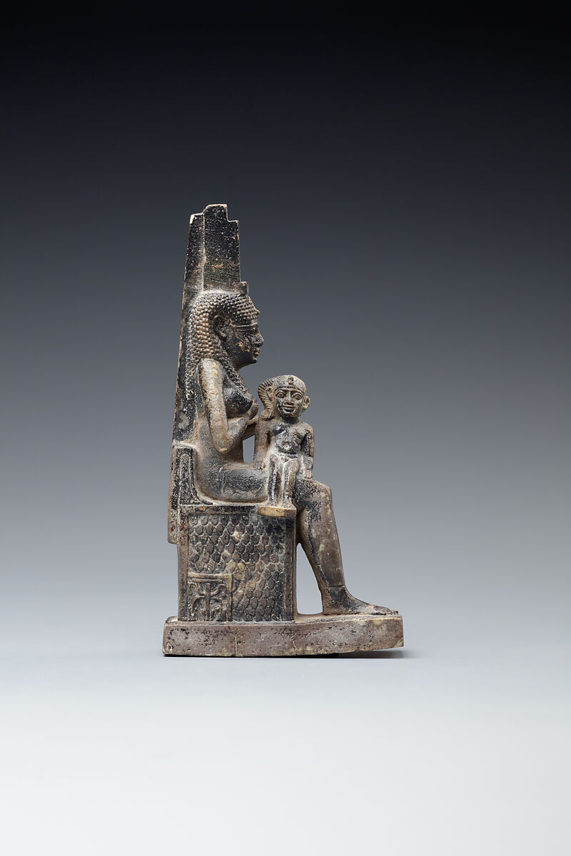 Isis nursing Horus, faience