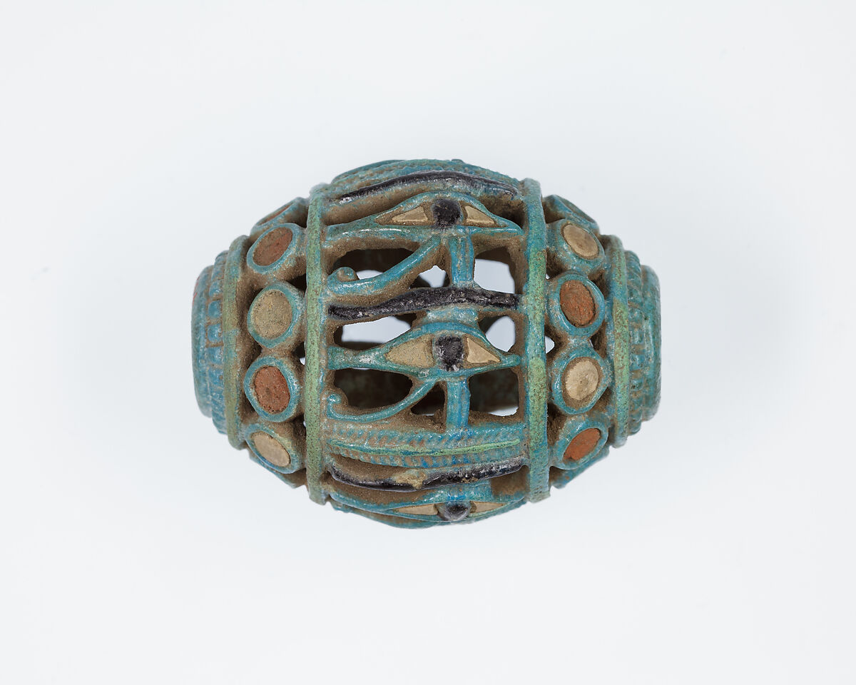 Openwork bead, Faience 