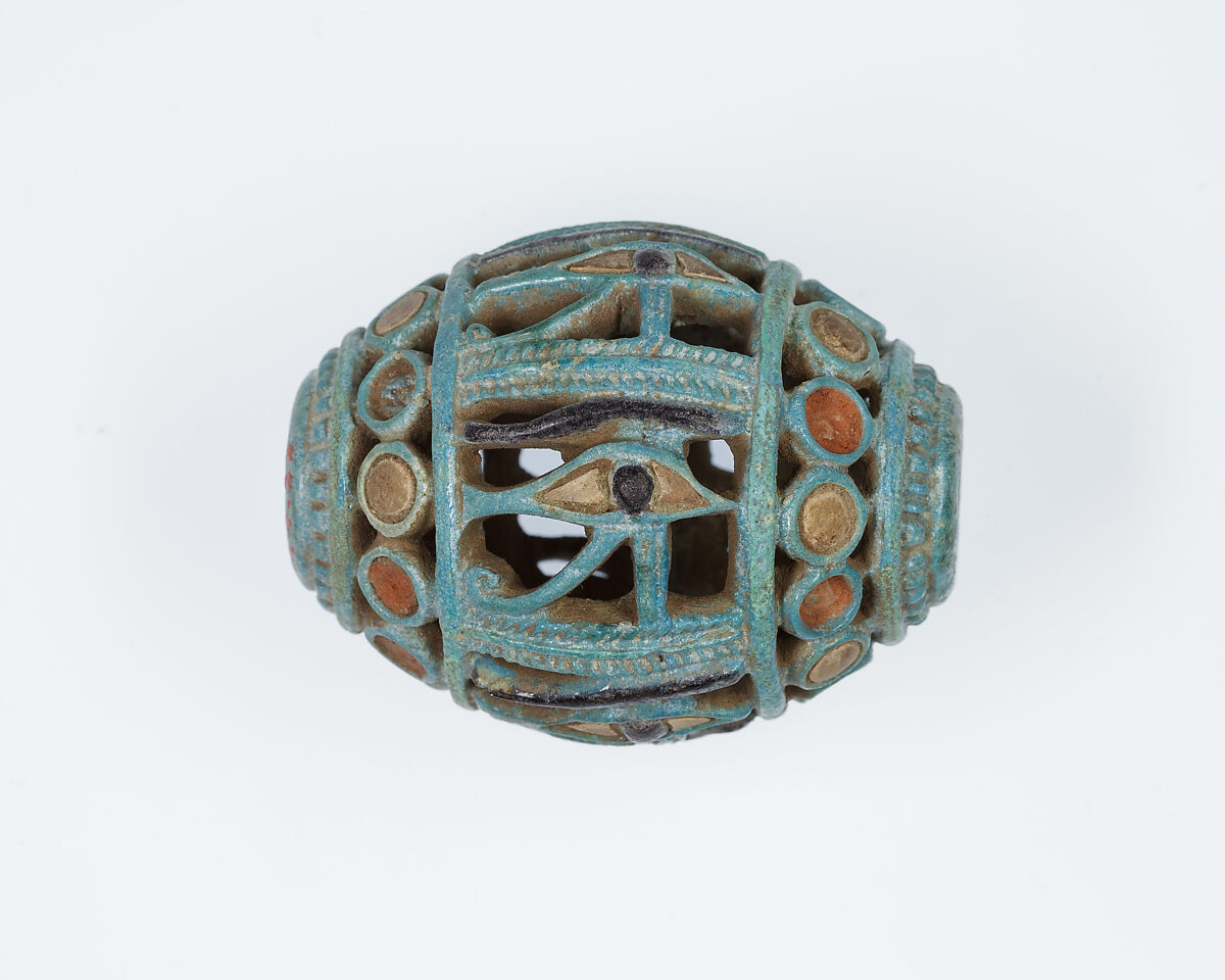 Openwork bead, Faience