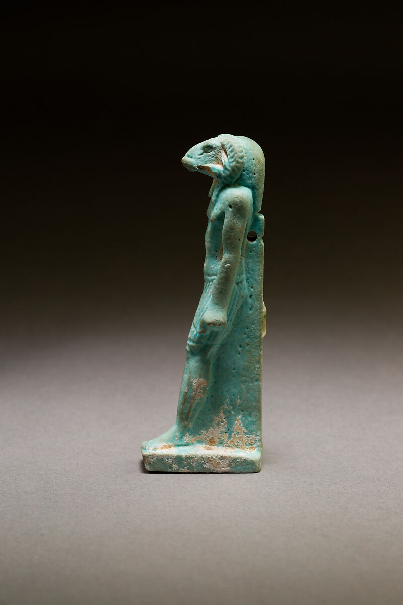Khnum (?) amulet, Faience