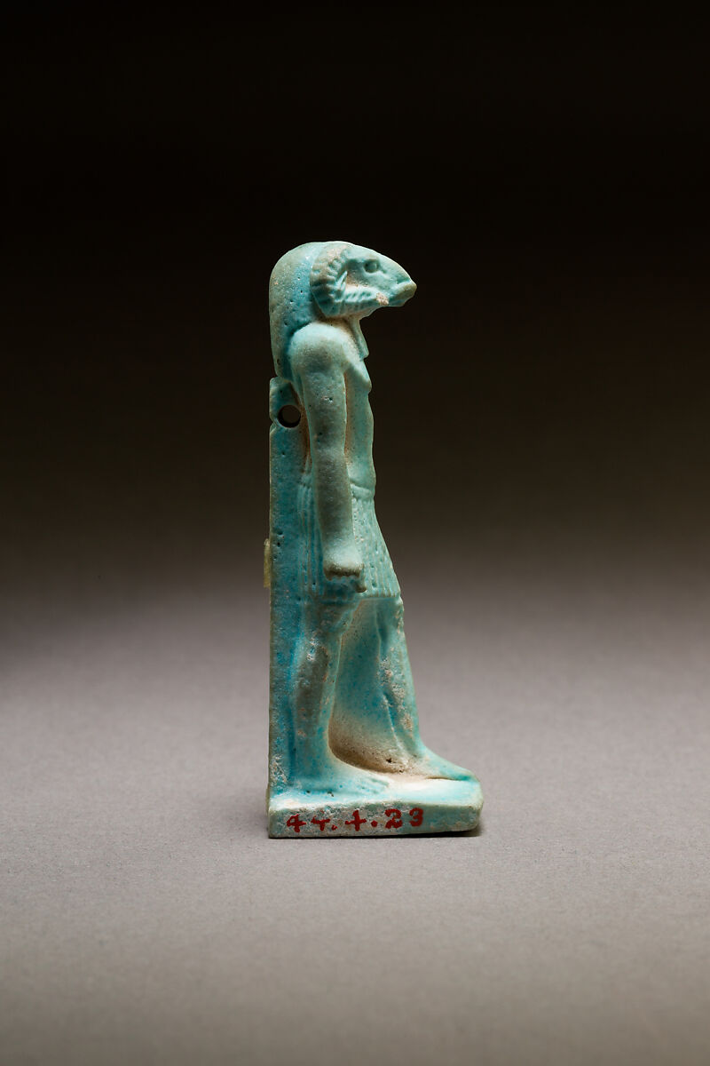 Khnum (?) amulet, Faience