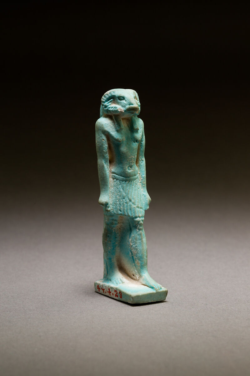 Khnum (?) amulet, Faience 