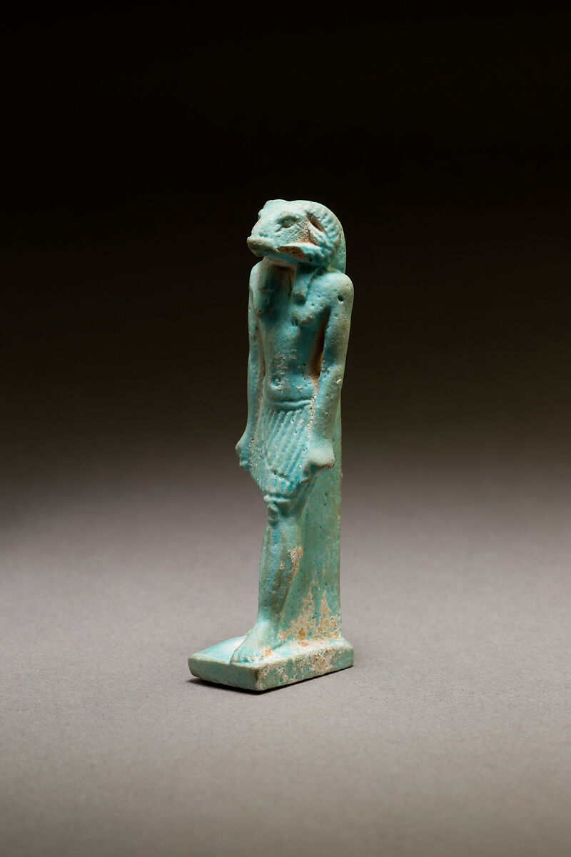 Khnum (?) amulet, Faience