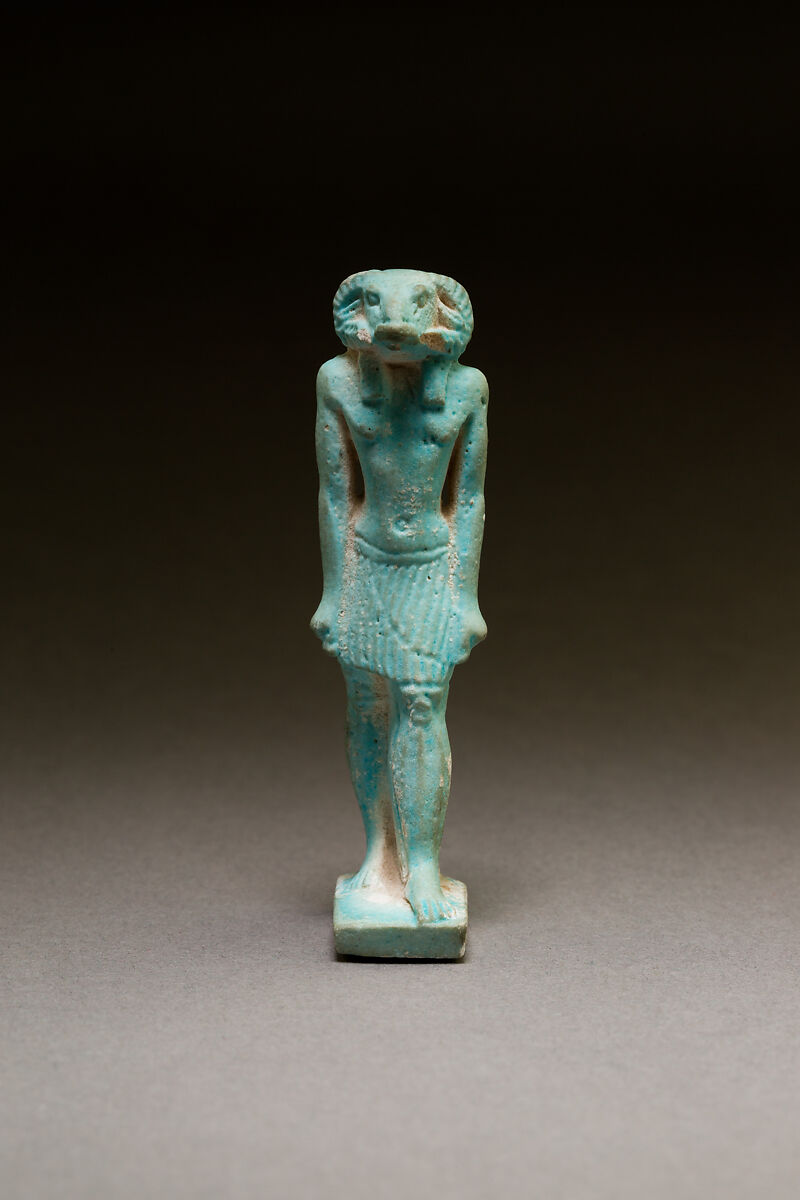 Khnum (?) amulet, Faience