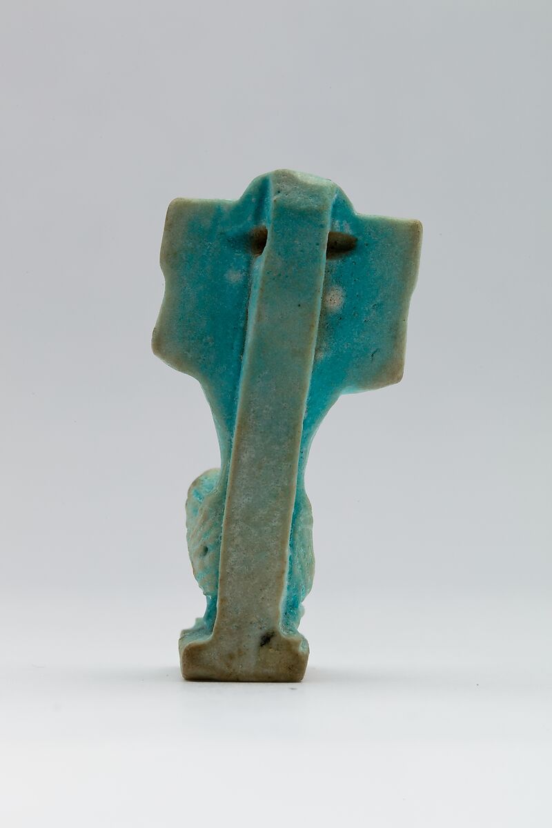 Shu amulet, Faience