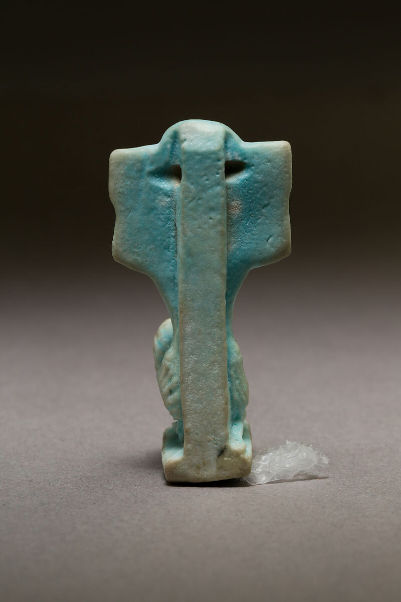 Shu amulet, Faience