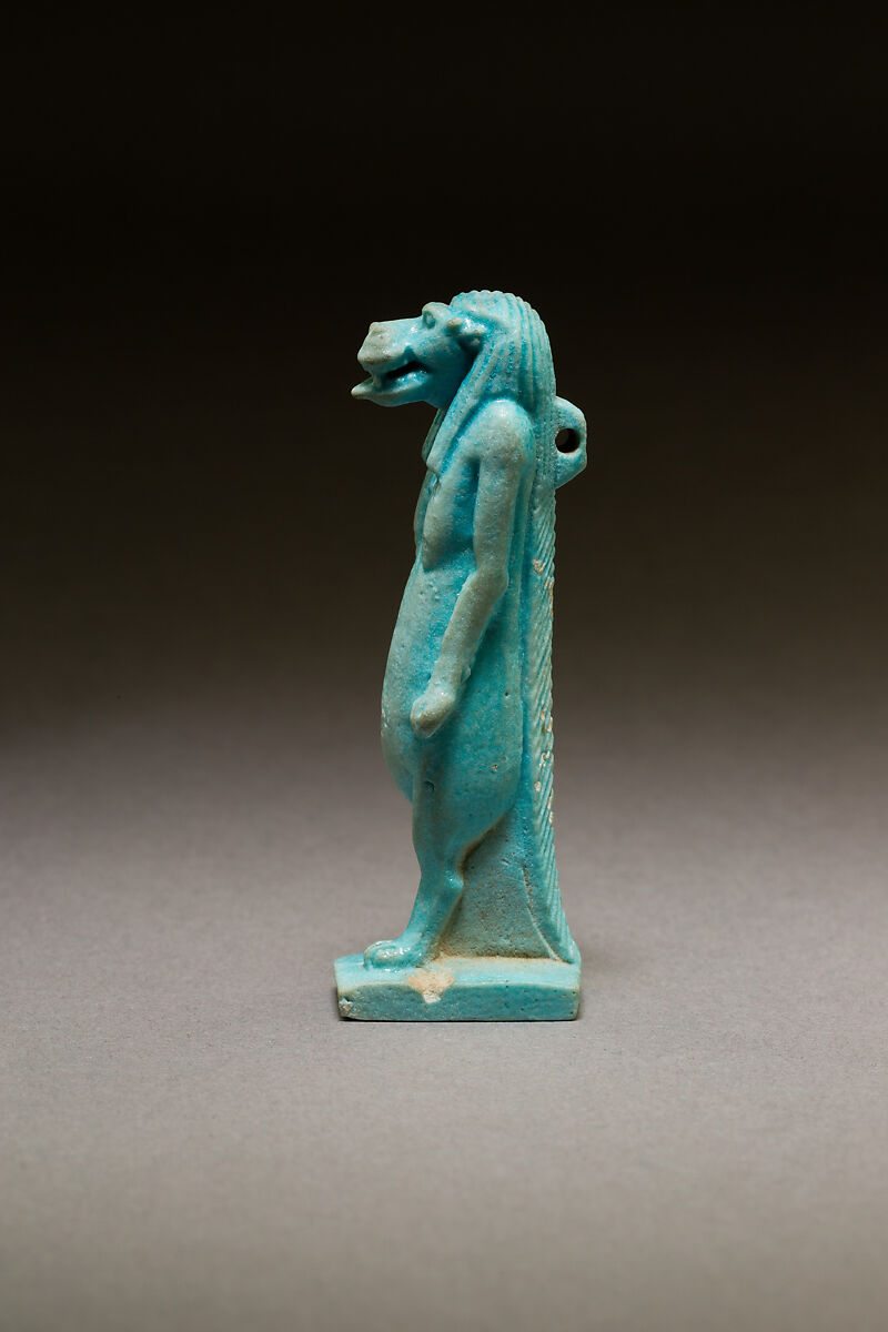 Taweret amulet, Faience