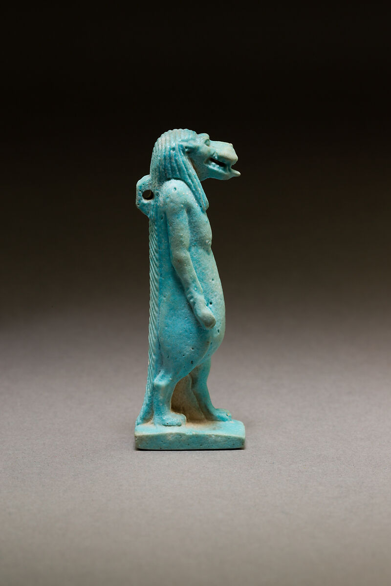 Taweret amulet, Faience