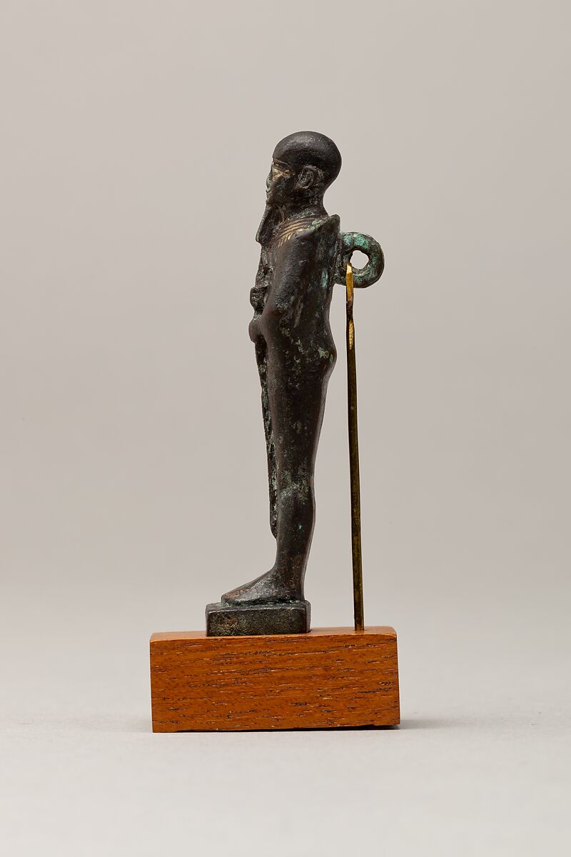 Ptah, Cupreous metal, precious metal inlay