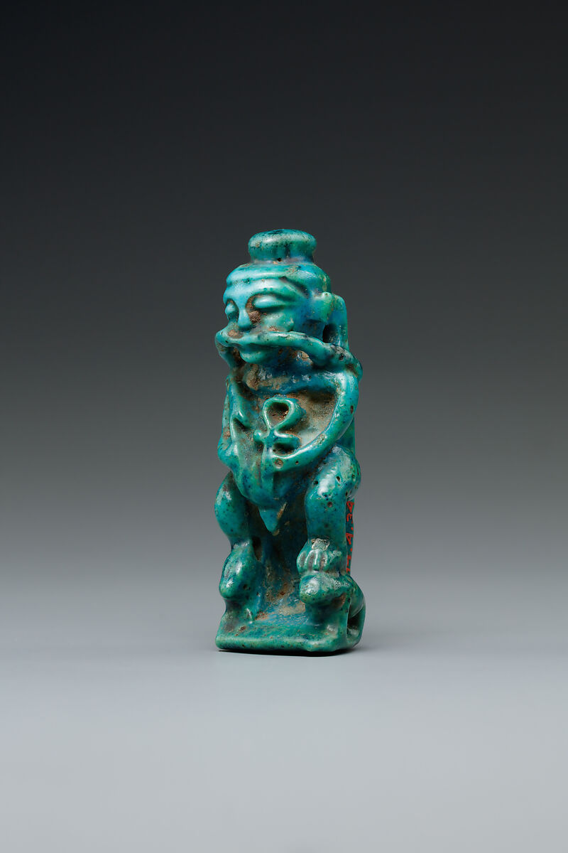 Pataikos amulet, Faience