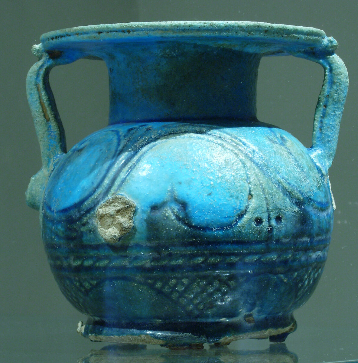 Vase with Lid, Faience 