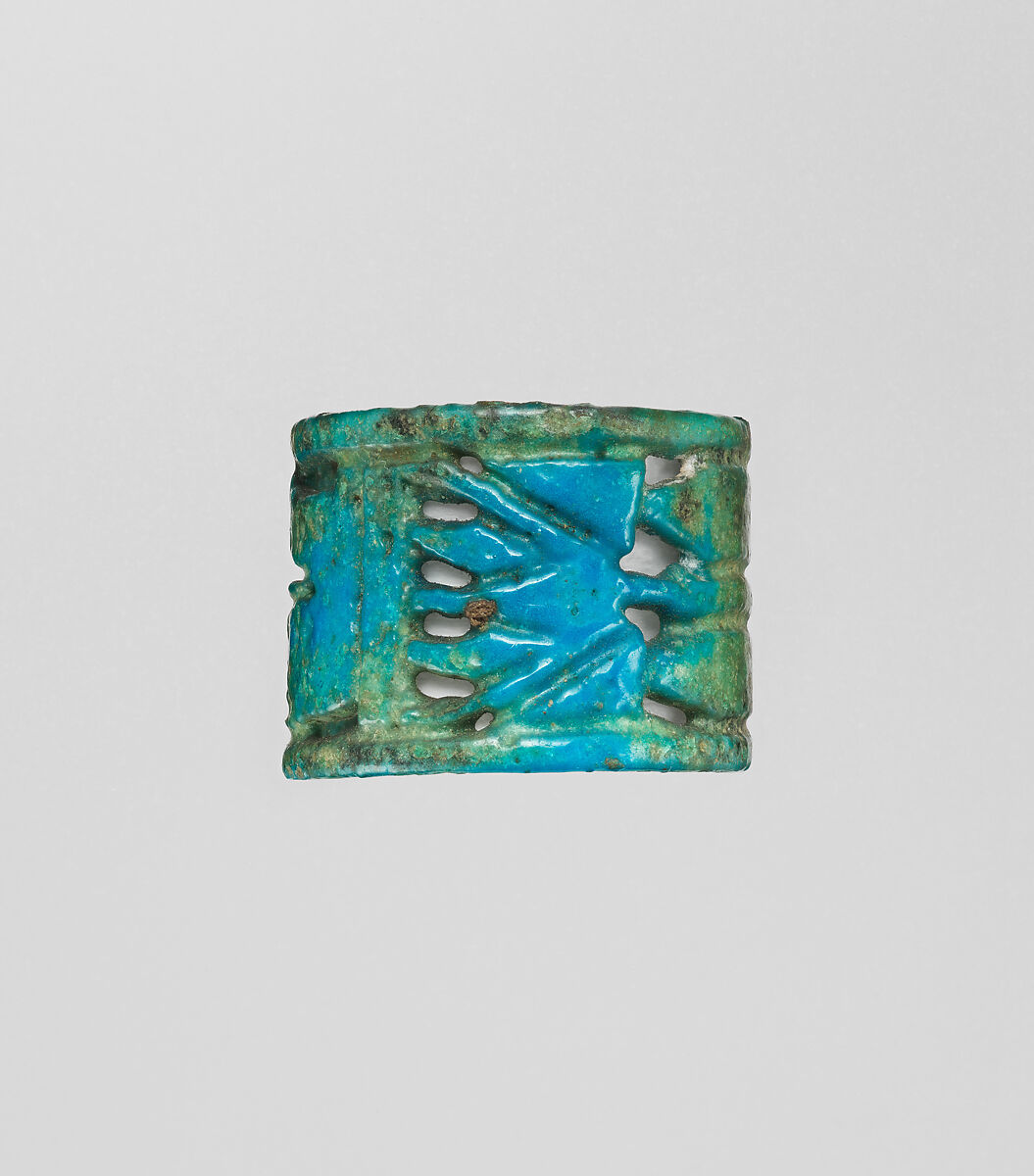 Ring, Blue faience 