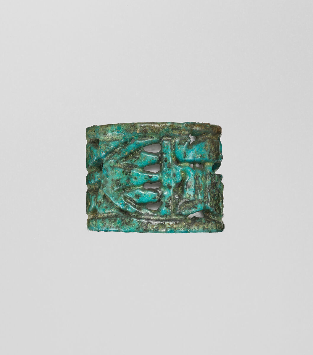Ring, Blue faience