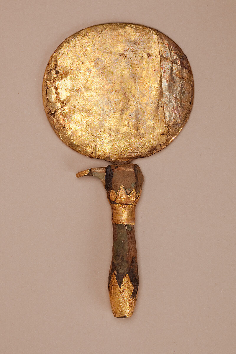Model mirror of Hapiankhtifi, Wood, paint, gold leaf 