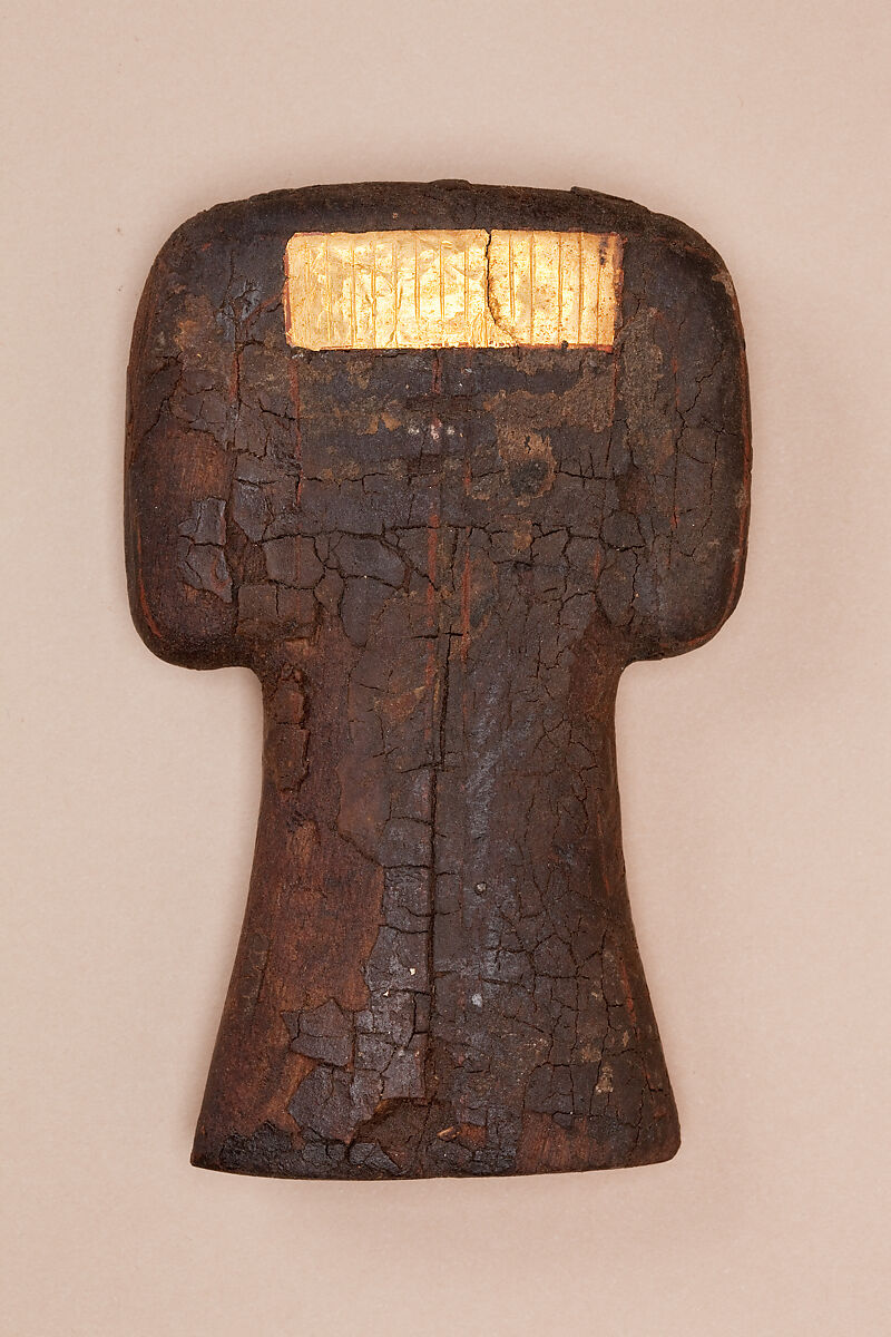 Bat Amulet of Hapiankhtifi, Wood, gold leaf