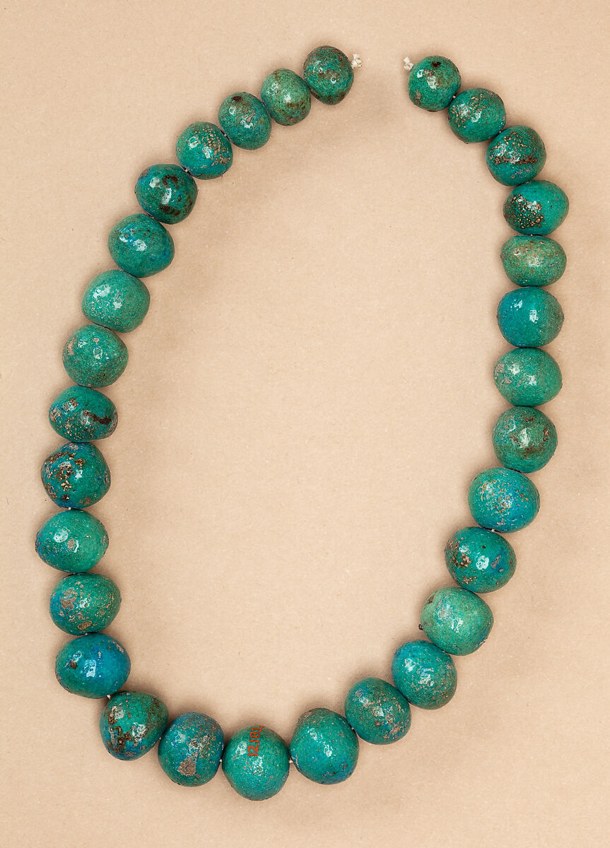 String of beads of Hapiankhtifi, Faience 