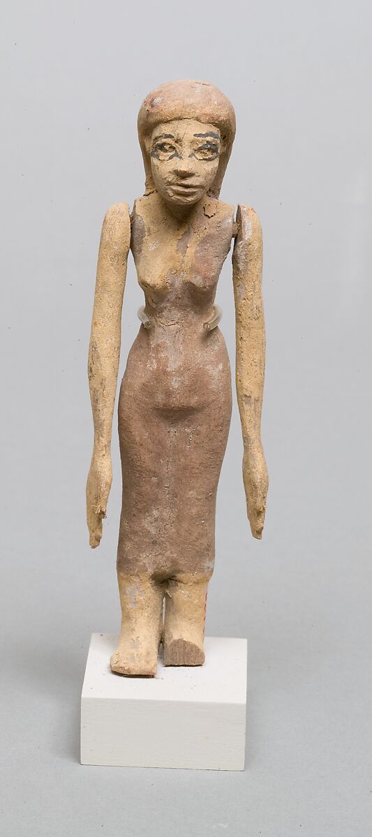 Model figure, Wood, yellow paint 